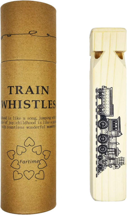 Fartime Wooden Train Whistle With A Beautiful Gift Box, 4 Tone Toddlers Educational