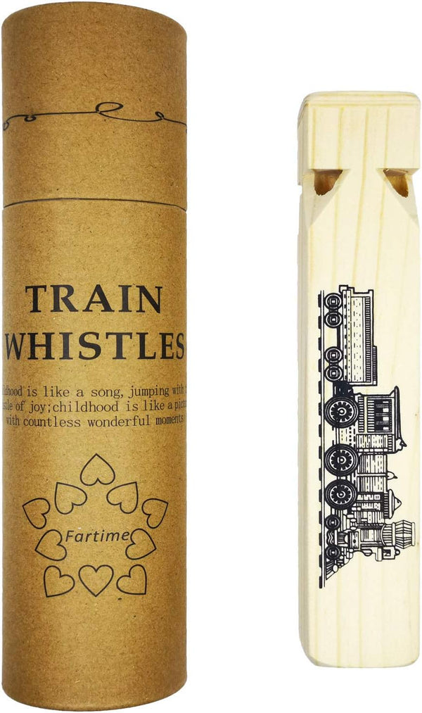 Fartime Wooden Train Whistle With A Beautiful Gift Box, 4 Tone Toddlers Educational