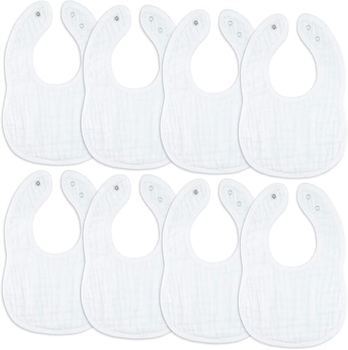 Comfy Cubs Muslin Baby Bibs, Adjustable Drool Bibs for Boys & Girls, Absorbent