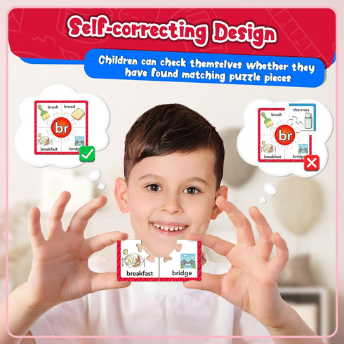 Phonics Puzzle Games, Flash Cards, Spelling Games, Sight Word Cards for Toddlers, Educational Learning Toys