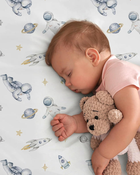 52x28 4 Pack Baby Crib Sheets for Boys and Girls, Toddler Bed Sheets Fitted for Standard Crib and Toddler Mattresses