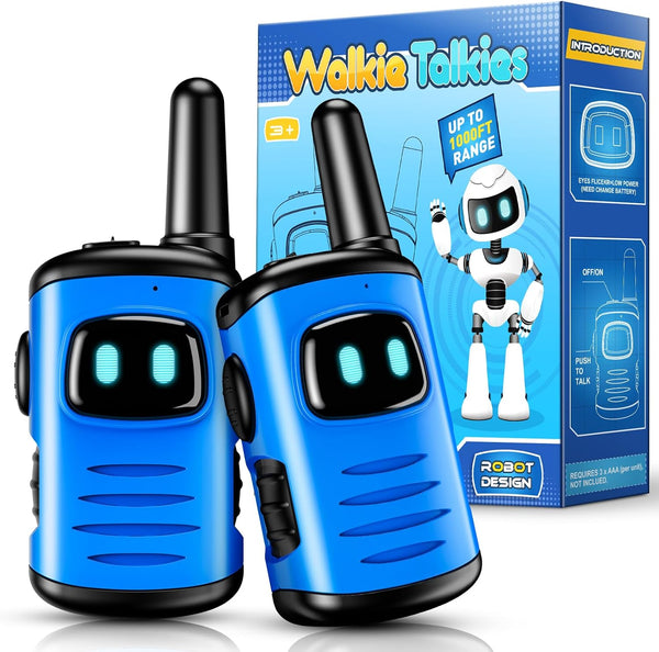 Kids Walkie Talkies Toys for Boys - comedyfun Mini Robots 2 Pack, Birthday Gifts for Ages 3-10 Outdoor Games