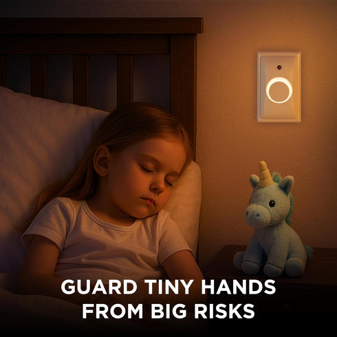 (1-Pack) GlowGuard Childproof Outlet Covers & Night Light | Secure & Tamper Resistant | Childproof, Babyproof, Toddler