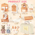 Set 2 3+ TUZT Suitcase Dollhouse Furniture for Kids, Mini Dollhouse Box with Flexible Dolls and Bedroom&Bathroom