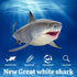 Large Great White Shark Toy - Realistic Marine Life Figure for Boys Girls & Kids Ages 3+, Shark Cake Topper