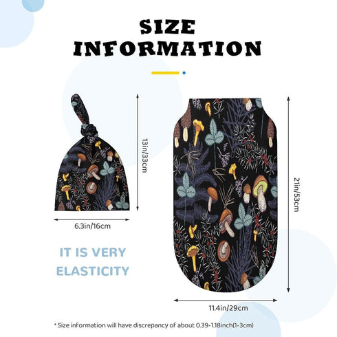 milanoir Wild Forest Mushrooms Newborn Baby Swaddle Blanket With Beanie Hat Baby Receiving Blanket Baby Wraps Blankets