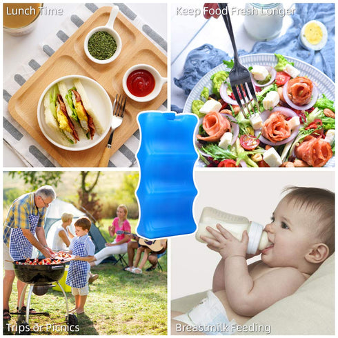 Packs Fresh1pcs Reusable Ice for Breastmilk Storage -Lunch Box and Breast Pump BagFits Around Breastmilk Baby Bottles