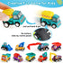 12 Prefilled Easter Eggs with Pull-Back Engineering Car Toys, Pcs Colorful Surprise Eggs with Construction Truck Gifts