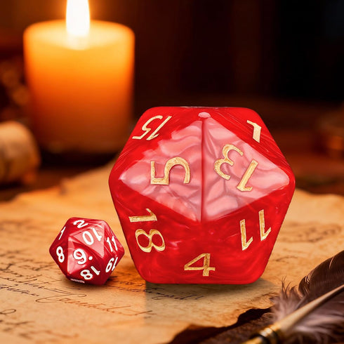 20 Dice,D20 Dice,55mm D20 Dice,20 Set Sided DND Giant Polyhedral Titan Large Pearl Color Sided Cube D&D Dice