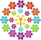 Cecliy 26 Pcs Non Slip Bathtub Stickers, Cute Daisy Shower Floor Non Slip