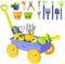 Dimple DCN12752 Garden Wagon & Tools Toy Set Premium 15Piece Gardening Tools
