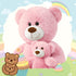 Muiteiur 40" Pink Giant Teddy Bear Set, Mommy & Baby Stuffed Animal, Great Gift for Kids, Baby Shower, Christmas,