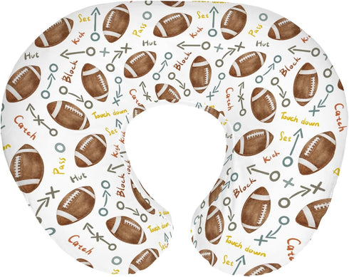 Neutral American Football Baby Nursing Pillow Covers for Boy Girl Cute Football