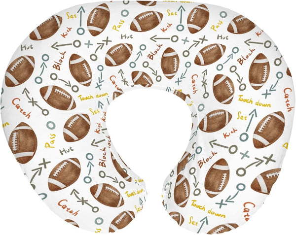 Neutral American Football Baby Nursing Pillow Covers for Boy Girl Cute Football