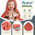 VitalCozy 12 (32 32 Inch,Colorful) Pcs Baby Muslin Hooded Bath Towels and Washcloths Muslin Cotton Hooded Baby Towels