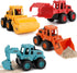 4Pcs Friction Powered Construction Truck Toys, Push and Go Vehicles for Outdoor Play, Gift for Boys Ages 3-8
