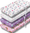 Jola's House 4 Pack Soft Baby Girl Changing Pad Cover Sheets for Chaning Pad