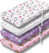 Jola's House 4 Pack Soft Baby Girl Changing Pad Cover Sheets for Chaning Pad