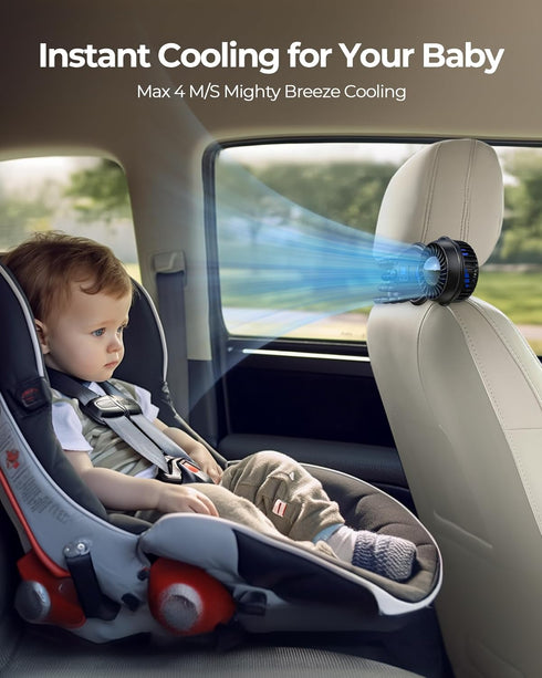 SLENPET Astronaut Portable Stroller Fan, Baby-Safe Clip-on with Flexible Tripod, Rechargeable Battery-Operated.