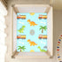 CZXW 52" 28" Cartoon Dinosaurs and Construction Vehicles Crib Sheets Fitted x Natural Cotton Soft & Breathable for Baby
