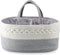 PandaEar Baby Diaper Caddy Organizer for Boys Girls, Portable Cotton Rope Diaper Basket, Travel Change Organizer