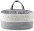 PandaEar Baby Diaper Caddy Organizer for Boys Girls, Portable Cotton Rope Diaper Basket, Travel Change Organizer