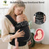 (744 lbs) Tivellary Reversible Baby Carrier Black Solid & Leopard Print; Lightweight & Breathable Lyocell Fabric;