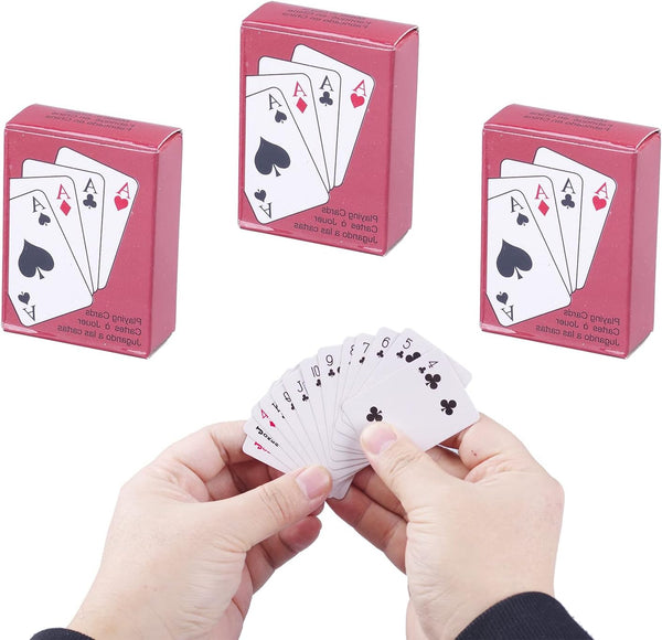5 Decks Mini Playing Cards Party Favor, Miniature Poker Cards for Kids and Adults, 2 x 1.5 Inch