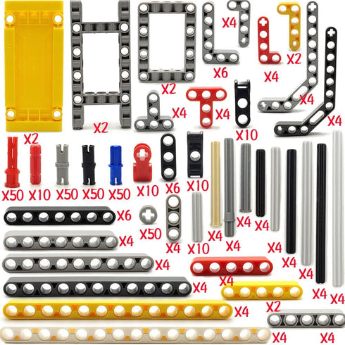 DSPITWOD Technical Parts Beams Axles Connectors Bricks Sets, 420 Pieces for Technic Car STEM Building Toys