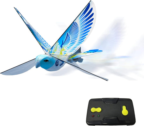 MUKIKIM eBird Blue Pigeon - Flying RC Bird Toy for Kids. Indoor/Outdoor