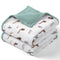 lulumoon Muslin Baby Blanket for Boys: Soft Cotton Toddler Blanket with Dinosaur