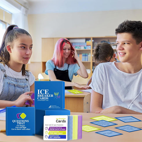 chiazllta 87 Conversation & Connection Cards - Icebreaker Team Building Games for Workplace Adults