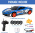 1/24 2.4GHz 4WD 7) Liberty Imports RC Drift Car Remote Control Sport Racing On-Road Vehicle with LED Light, Batteries
