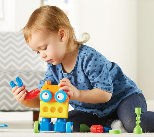 1-2-3 Learning Resources Build It! Robot Factory - Building Toys, Early Engineering and Science, STEM Activities, Fine