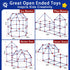 Fort Building Kits for Kids, 140 Pcs Creative STEM Construction Toys for Indoor & Outdoor Activity, Gifts for Ages 4-12