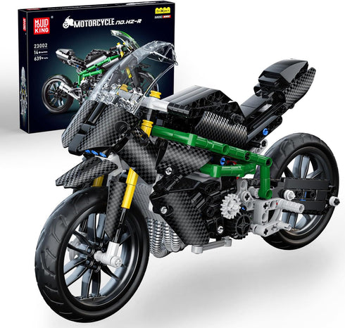 Mould King Kawasaki Ninja H2R Motorcycle Kit, 23002 Building Set, Model Motorcycle Kits for Adults and Kids