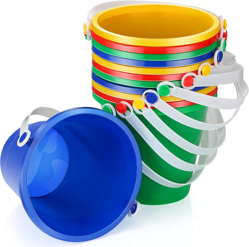 Didaey 12 Pieces Beach Pails Sand Buckets for Boys and Girls Beach