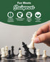 Set 34 WE Games Chess - Tournament Style with Pieces, Vinyl Roll-Up Board, Storage Bag & Equalizer Dice. Ideal