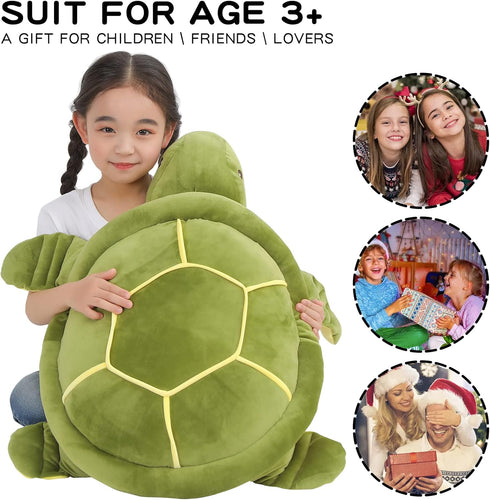 28" Soft Plush Sea Turtle Stuffed Animal | Large Plush Pillow Toys | Gift for Kids Boys