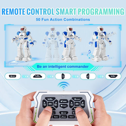 Programmable 3+ VEVOR RC Robot Toys for Kids, Gesture Sensing Remote Control Smart Robot, Interactive Walking Singing