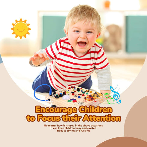 1-3 v4) Sumsoltic Busy Board,Montessori Toys for Year Old Boys & Girls,Travel Educational Learning Activities