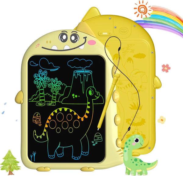 Toddler LCD Writing Tablet, 10 Inch Dinosaur Doodle Board, Educational Travel Toy for Birthday Gift for Boys Girls 2-6
