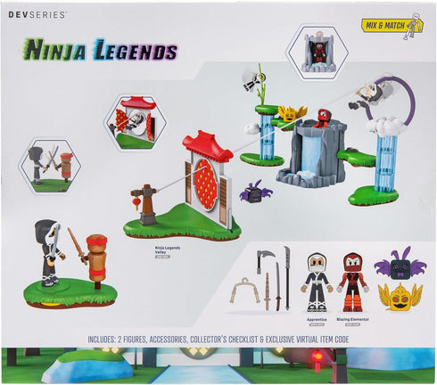 Ninja Legends Valley Playset - Action-Packed Playset with Five Interactive Zones, Two Figures, Accessories, Virtual