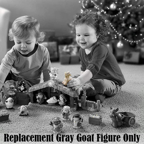 Fisher-Price Little People Manger Scene Replacement Part - N4630 ~ Christmas Story Playset Gray Goat Figure