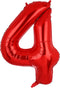 40 Inch Red Number Balloons Mylar Foil Helium 4st Birthday Party Decor Supplies