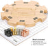 6.5" 70-Sheets 8 Set Exqline Mexican Train Dominoes Accessories - with Pine Mexican Train Hub, Mexican Train Score Pads