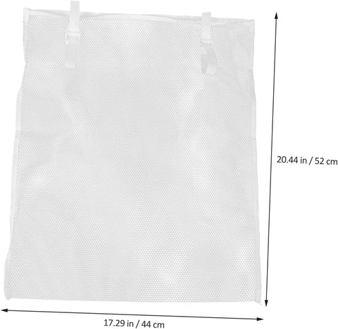 ORFOFE Hanging Storage Bag for Diapers and Clothes Wall-mounted Mesh Organizer Pouch for Toys and Essentials White