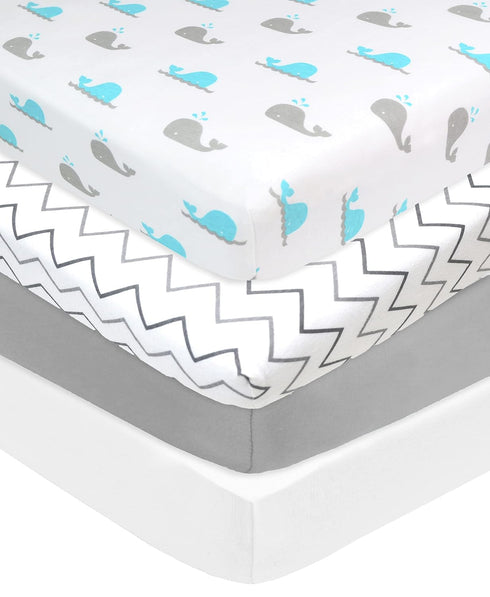 American Baby Company 4 Pack Fitted Crib Sheets 28" x 52", Soft
