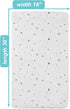 TL Care Printed 100% Natural Cotton Jersey Knit Cradle/Bassinet Sheet, 18 x 36 Fitted, Gray Stars and Moons