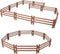 Volnau 20 Pcs Farm Corral Fence Toys | Panel Accessories Playset with Barn Animal Figures for Toddlers Kids Figurines